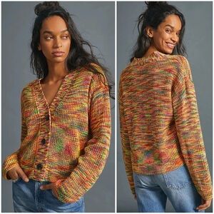 Scotch & Soda Tess Rainbow Multicolor Space Dye Cardigan